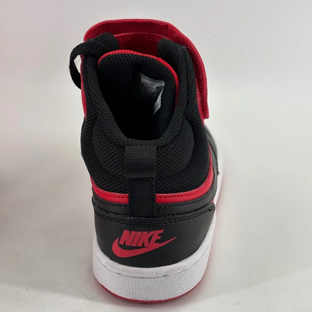 Nike Court Borough Mid 2 Youth 4Y Red Black CD7782-602 High Top Sneakers